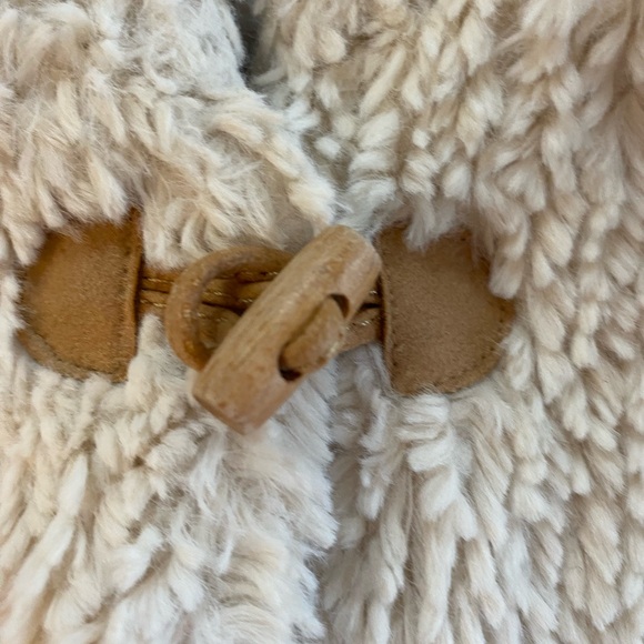 mayoral cream/tan sherpa baby vest with bunny ears 24 months - Picture 5 of 8